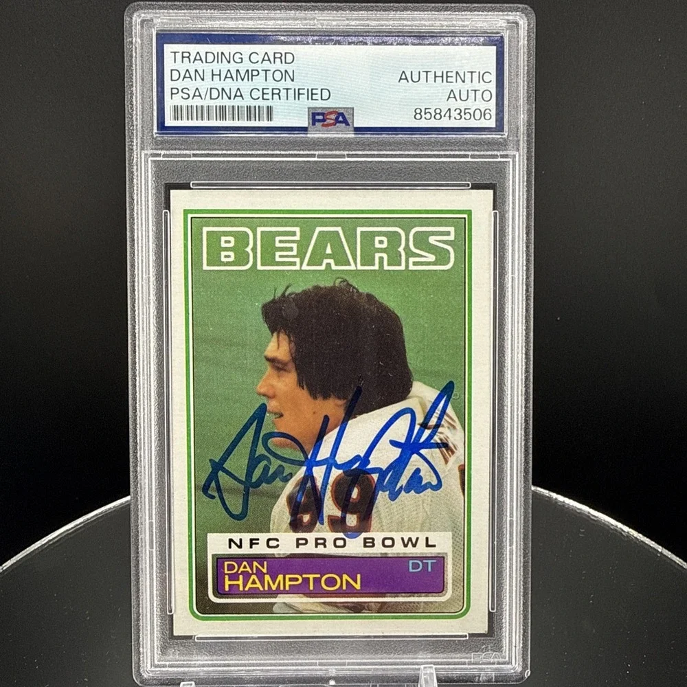 Dan Hampton 1983 Topps Pro Bowl #30 Signed Card Auto PSA RARE